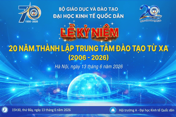 Lễ kỷ niệm 20 năm thành lập Trung tâm Đào tạo từ xa NEU (2006-2026)